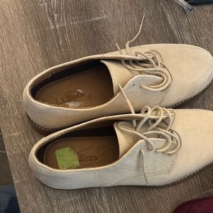 L.L. Bean Women's Cream Leather Flats